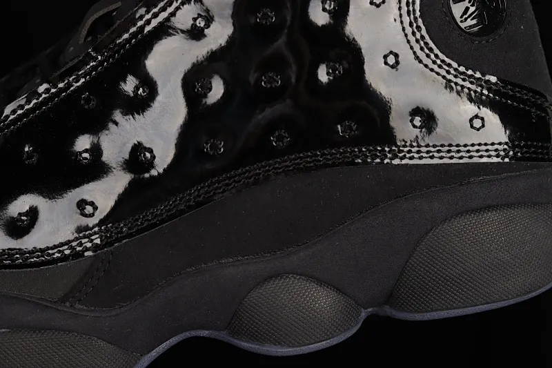All categories Air Jordan Jordan series basketball shoes Air Jordan 13 Nk Air Jordan 13 "Cap and Gown" AJ13 Joe 13 black cat patent leather high-end replica basketball shoes 414571-012
